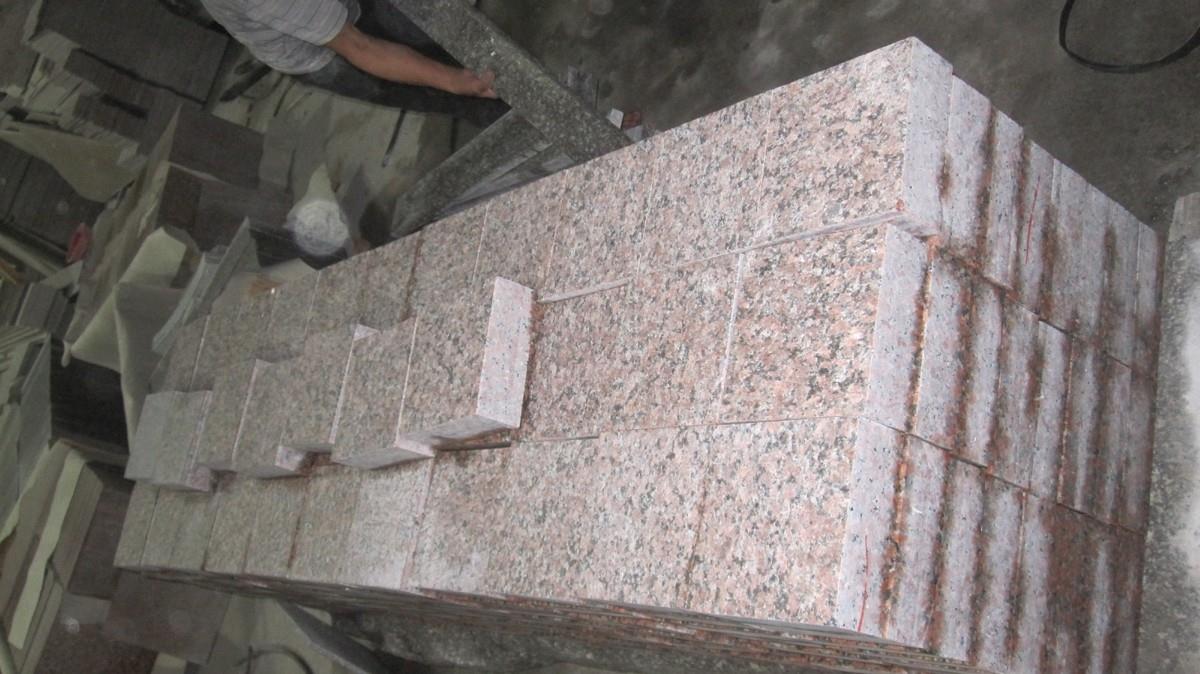 Kvēpu sarkanais granīts liesmojošs Maple red granite flamed