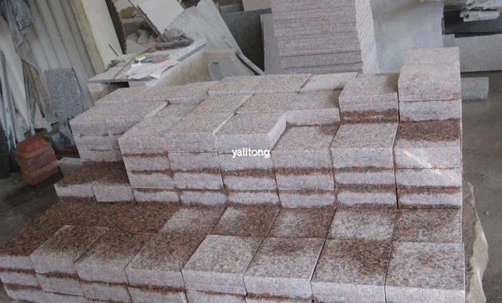 Red granite tiles