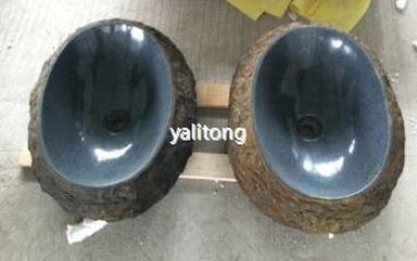 Bazalta klints dabīgā akmens izlietne