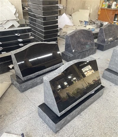 Kapsētas kapakmens — slīps granīta memoriāls ar/dizains - 16 X 8 X 14