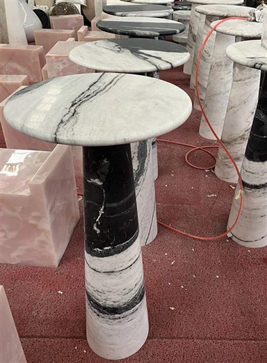 Dabiskā marmora sēņu dizaina sānu galds Ķīna